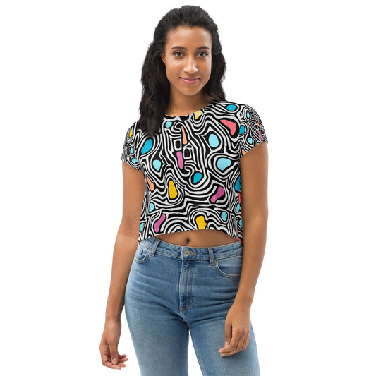 Remerci All-Over Print Crop Tee 09